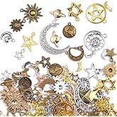 stino 100 Gram Metal Charms for Jewelry Making, Silver & Gold Plated, Bulk Pack for Bracelets, Necklaces, Crafts