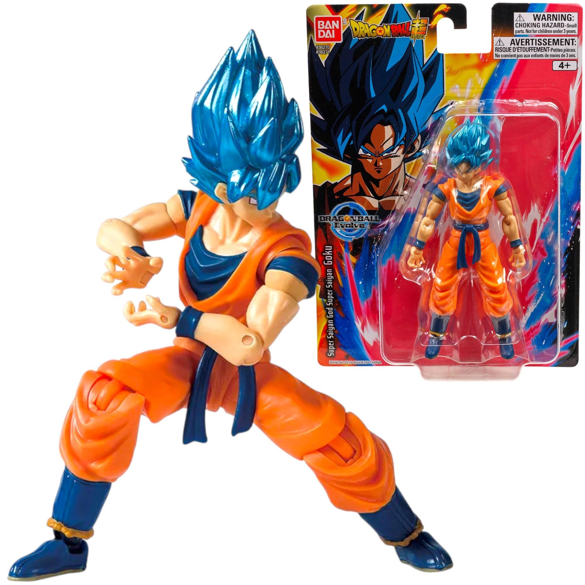 Dragon Ball Super Evolve 5″ Action Figure – Super Saiyan Blue Goku (Bandai) – Authentic, Fully Articulated Anime Collectible