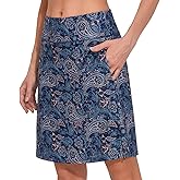 M MOTEEPI Skorts for Woman Golf Skirt Knee Length Tennis Athletic Skorts with Pockets