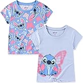 Disney Lilo & Stitch Girls 2 Pack Short Sleeve T-Shirt for Big Kids