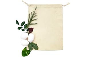 Pack of 100 - 4x6 inches - 100% Cotton Organic Muslin Bags - GOTS Approved