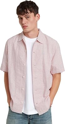 Uomo Resort Shirt, Multicolore (acid red/milk D24298-D532-G298), M