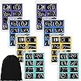 Liliful 64 Pieces Metal Puzzles for Adults with Pouch Brain Teaser Puzzles IQ Test Mind Puzzle Ring for Brain Game Disentanglement Unlock Interlock Brain Teaser for Kids 8-12 Magic Trick Metal Toy