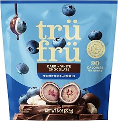 Tru Fru, Frozen, Blueberries In White And Dark Chocolate, 8 Ounce