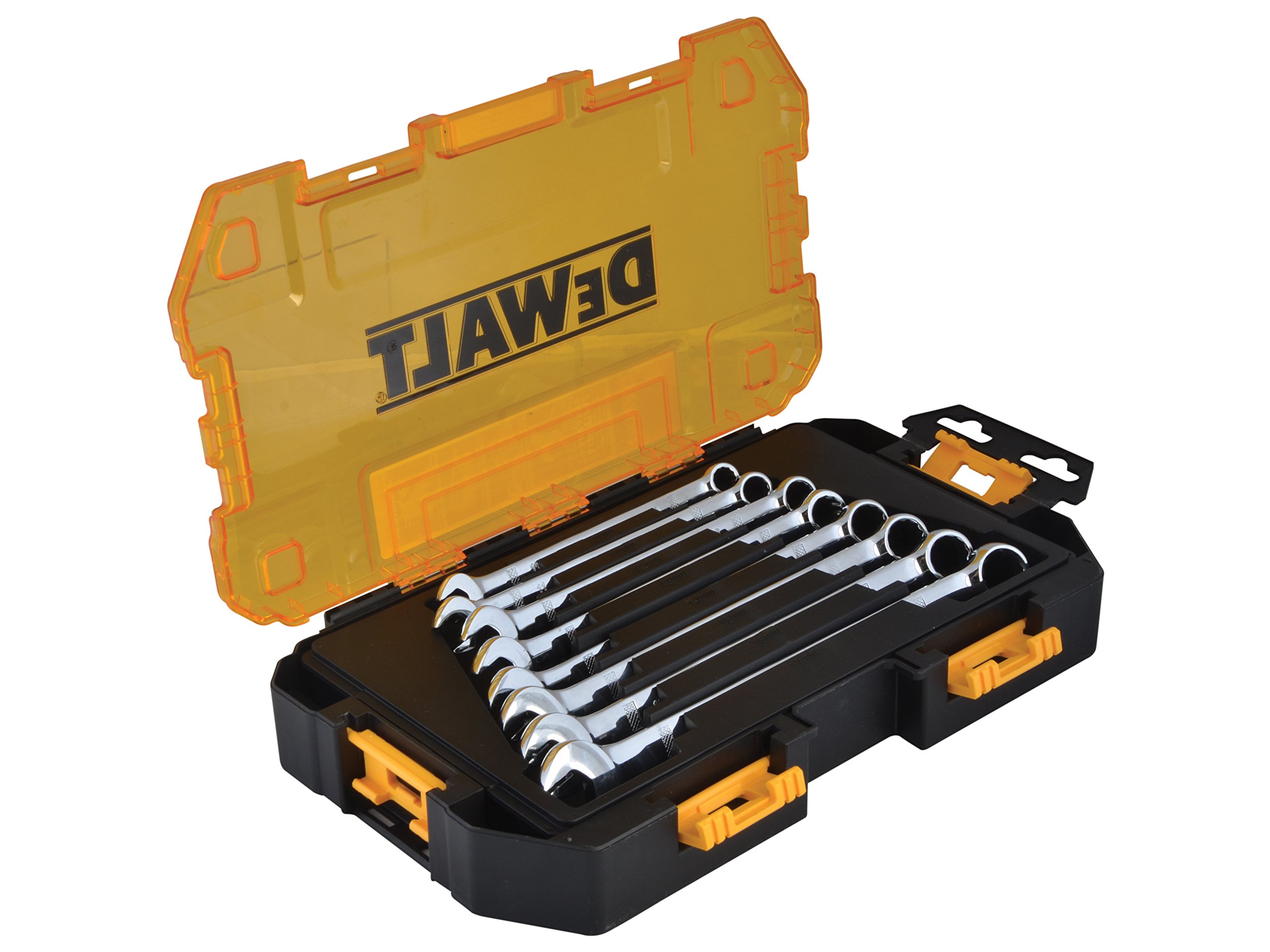 Stanley Tools STADW73810 10-17 mm Tough Combination Spanner Metric - Yellow/Black (Set of 8)