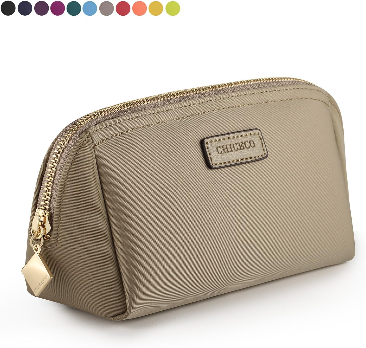 CHICECO Handy Cosmetic Pouch Clutch Makeup Bag - Beige