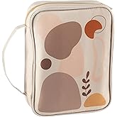 DiverseBee Bible Cover with Handles, Zippered Bible Carrying Case for Women and Girls, Bible Tote Bag for Kids, Book Cover Accessories, Christian Gifts 7.5 x 10 x 2.5in (Vanilla)