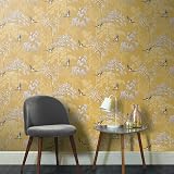Arthouse Japanese Garden Ochre Wallpaper 53cm x 10.05m Roll view 3