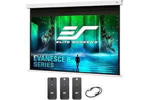 Elite Screens Evanesce B with RC1 Remote Kit, 92-INCH 16:9 Extra 12" Drop, Recessed in-Ceiling Electric Projector Screen, 8k/