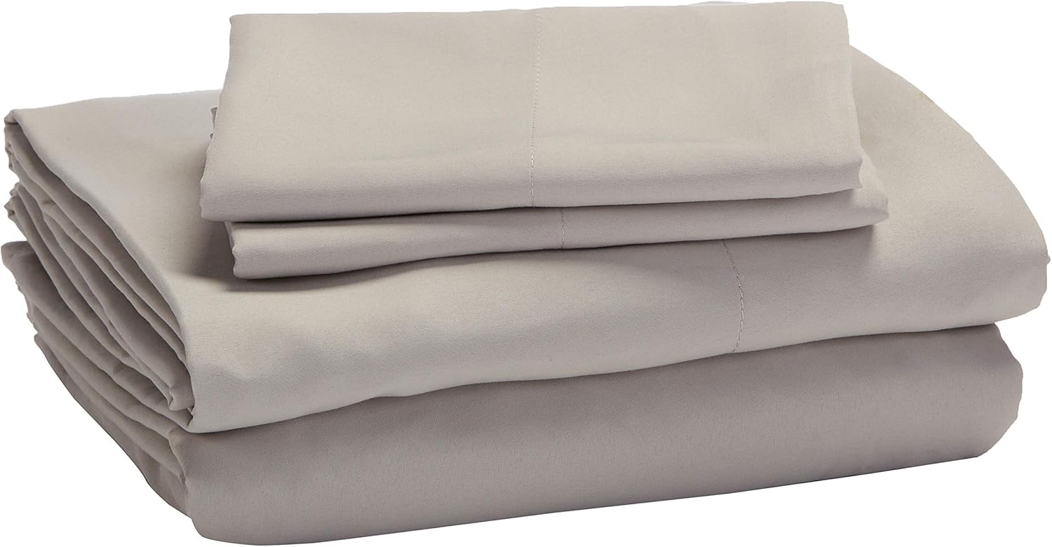 Basics 10-Piece Comforter Bedding Set, King, Blue Watercolor Floral, Microfiber, Ultra-Soft: Home & Kitchen