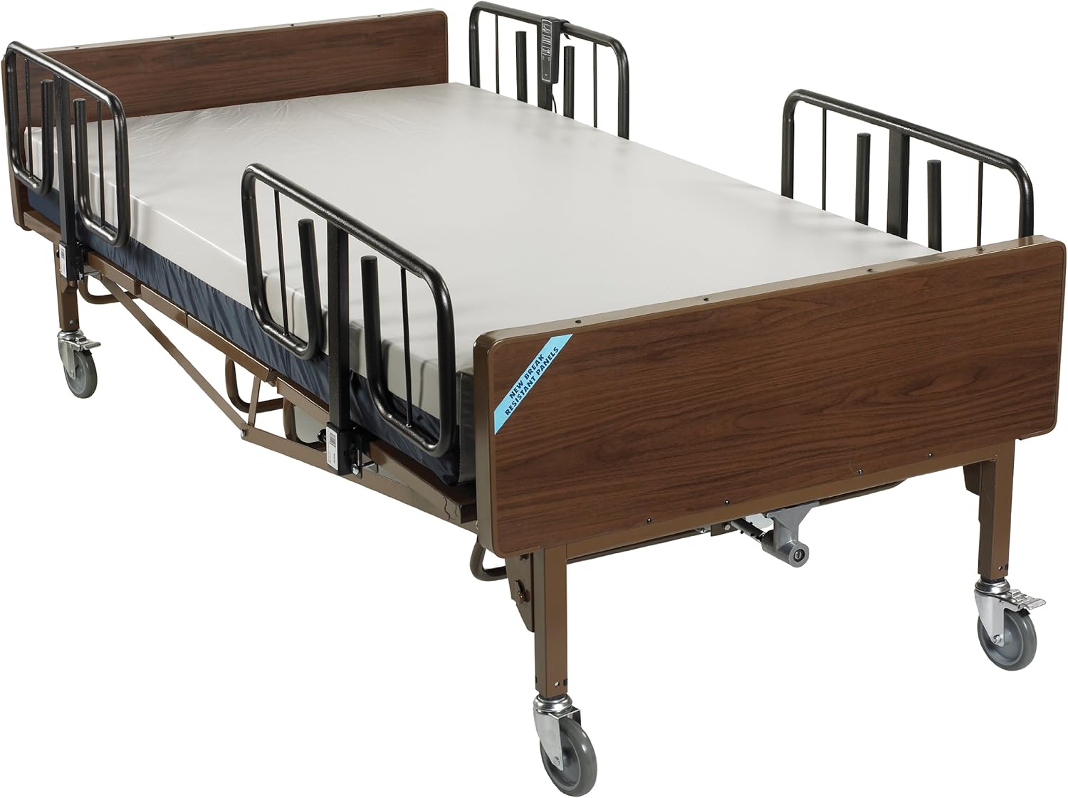 Drive Medical Heavy Duty Bariatric Hospital Bed, Brown, 48