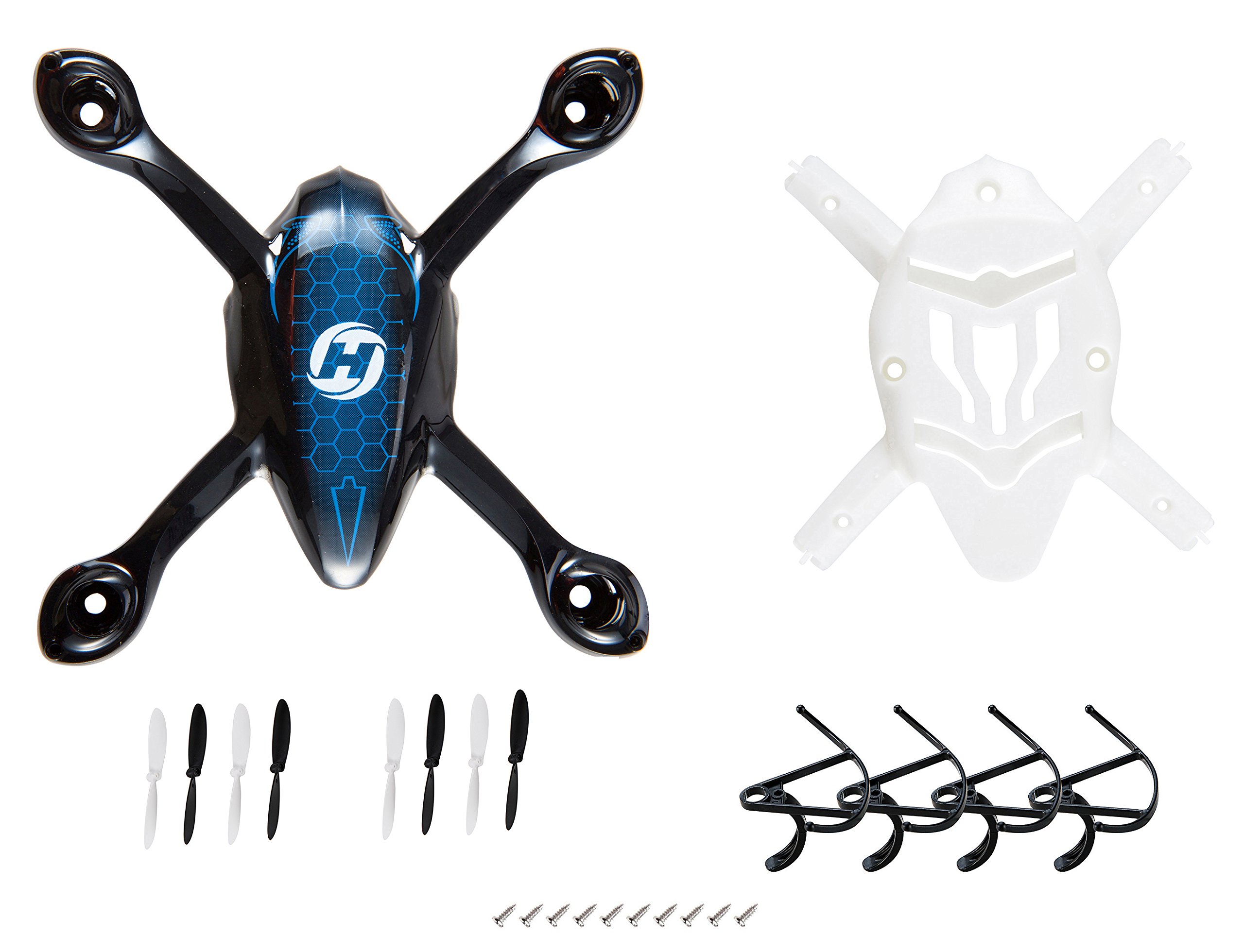 Holy Stone Rc Spare Parts for hs170 Quadcopter Drone Including Main Shell, Protective Guard and 2 Pairs of Blades