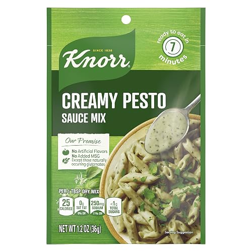 Knorr Sauce Mix Creamy Pesto Pasta Sauce For Simple Meals and Sides No Artificial Flavors, No Add...
