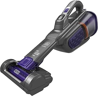 Black+Decker 36 Wh / 18 V Akku-Handstaubsauger Dustbuster Pet mit smart tech (mit Cyclonic Action, integrierte ausziehbare Fugendüse, inkl. Tierhaarbürste, Ladestation mit Wandhalterung) BHHV520BFP