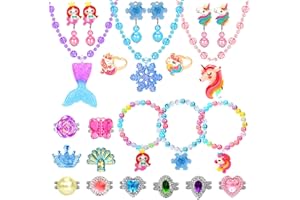 BYHTTKIGM Little Girl Jewelry Rings Toys in Box, Adjustable Rings for Kids, 24 PCS Cute Costume Jewelry Princess Party Favors Birthday Easter Christmas Valentines Gifts for 3 4 5 6 7 8 9 Year Old Girls