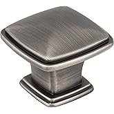 Jeffrey Alexander 1091BNBDL Knob Milan 1 Collection, Brushed Pewter