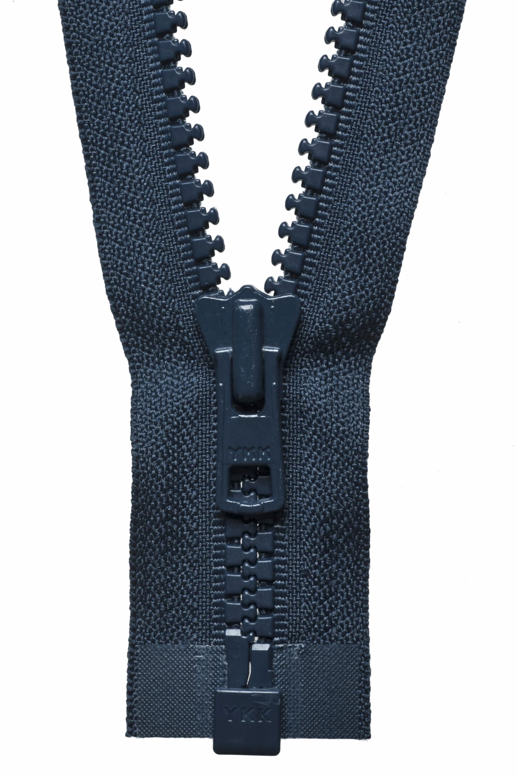 YKK Open Ended Zip, Blue, 61 cm Length — image 1