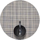 Chilewich Basketweave Placemats, Round Woven Placemats Set of 4 | Reusable, Stain-Resistant, Indoor/Outdoor Tabletop Protection, Coast, 15" Round
