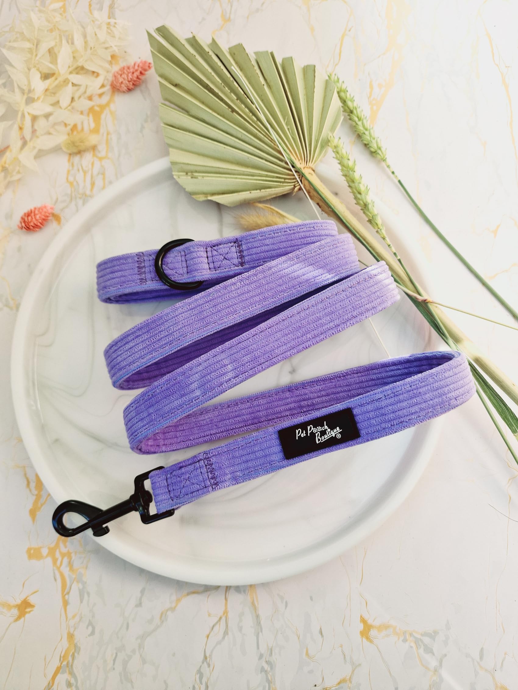 PASTEL PURPLE CORD DOG LEAD - REVERSIBLE