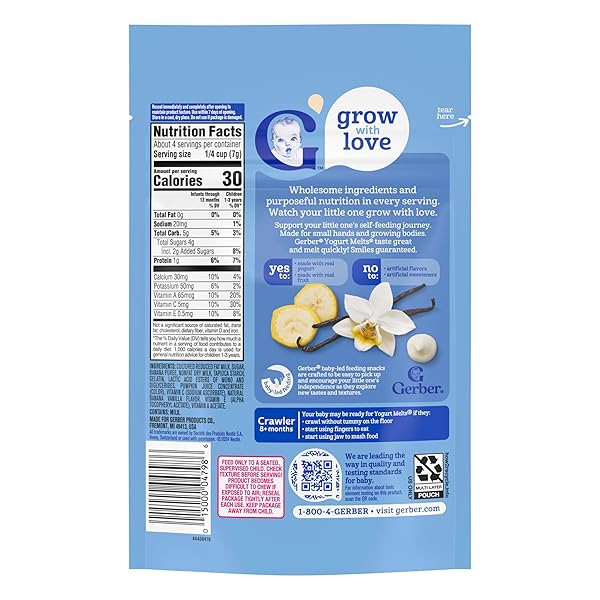 GERBER YOGURT MELTS BANANA VANILLA 1.0 OZ POUCH