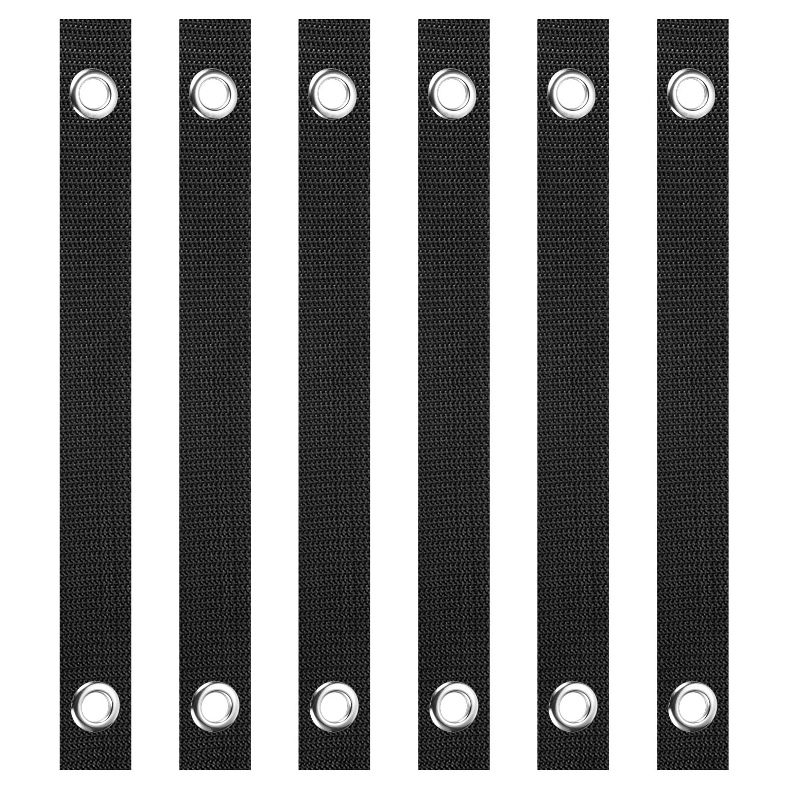 PATIKIL 16 Inch Tree Straps for Staking, 6 Pack Tree Support Stakes, Tree Straightening Ties for Newly Planted Straight, Black