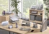 Osco Wire Mesh Letter Holder 3-Slot Desk Organiser Silver view 2