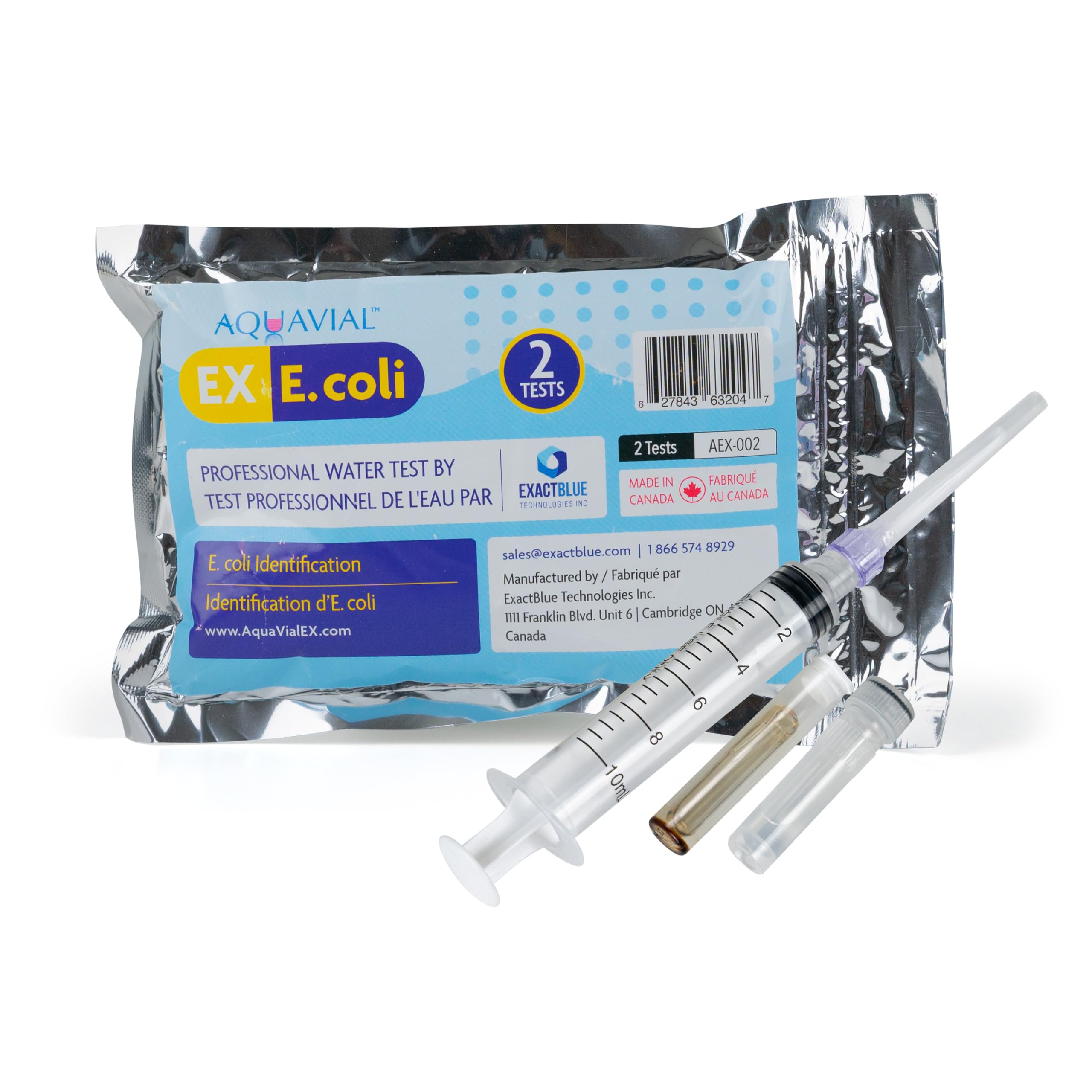 AQUAVIAL Water Test Kit E Coli Bacteria Drinking Tap Well Hot Tube Water Testing Pond Lake River Pool Tester Kits