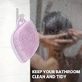 Sndyi Silicone Body Scrubber Leaf Shape Purple Exfoliating Shower Brush view 7