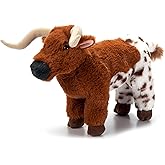 The Petting Zoo Longhorn Stuffed Animal Plushie, Gifts for Kids, Wild Onez Wildlife Animals, Longhorn Plush Toy 12 inches