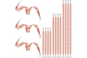 12pcs Automotive Ground Straps, 25cm/9.84in 38cm/14.96in 50cm/19.68in Braided Copper-Tinned Ground Wire Universal Engine Grou