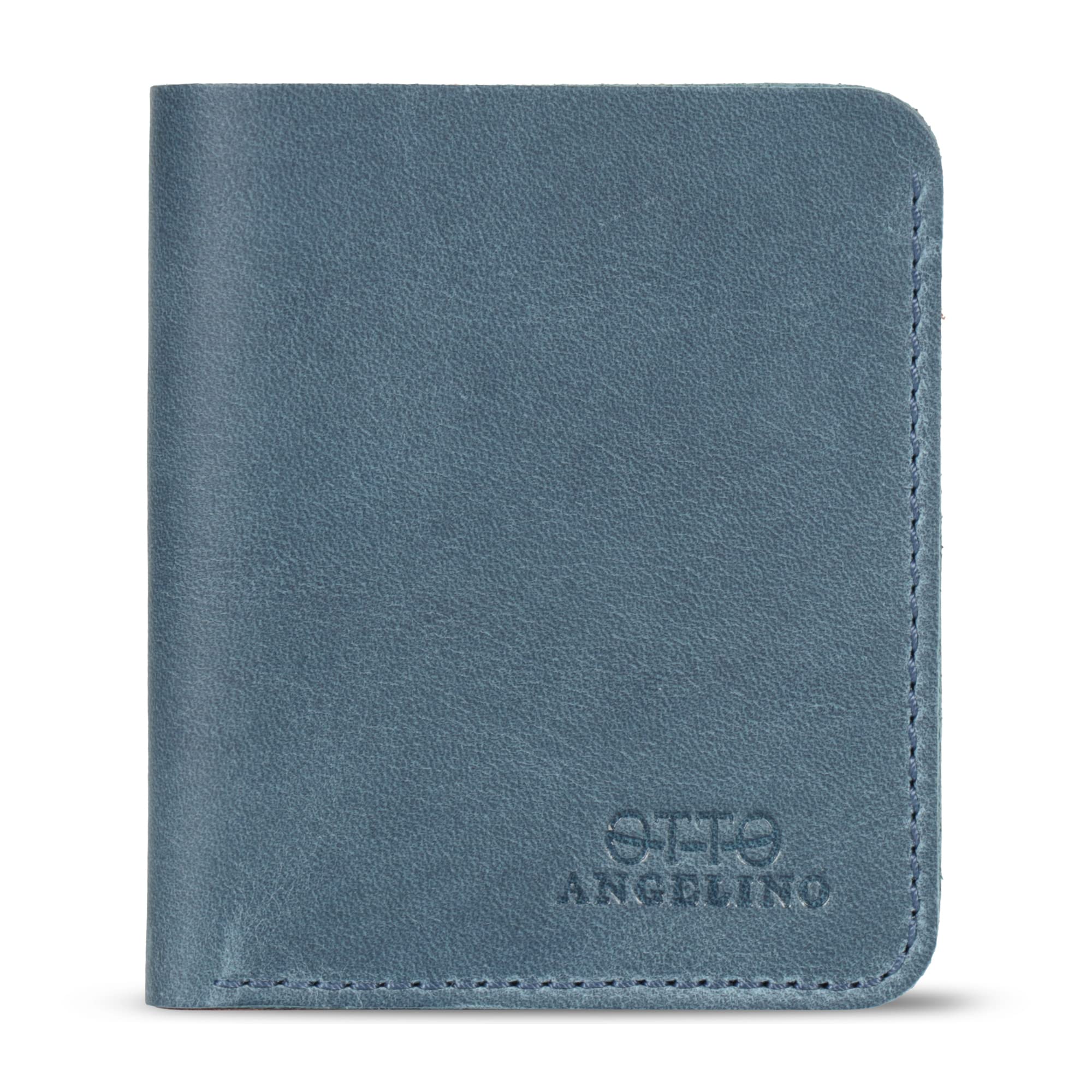 Otto Angelino Genuine Leather Ultra Slim Bifold Card and Cash Wallet - Unisex