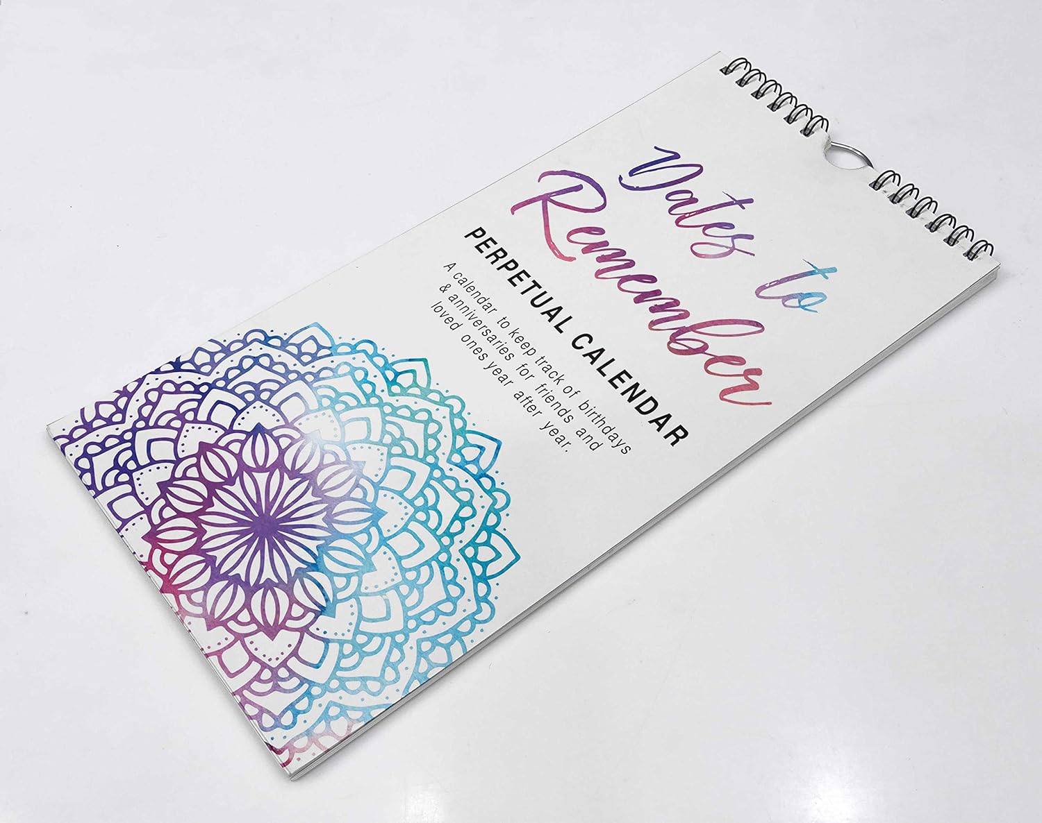 Inkdotpot Mandala Rustic Perpetual Calendar Birthday Wall Hanging Anniversary Special Event Reminder Calendar Book Journal Stationary Wall Hanging Birthday Gift Card Planner Organizer - Image 3