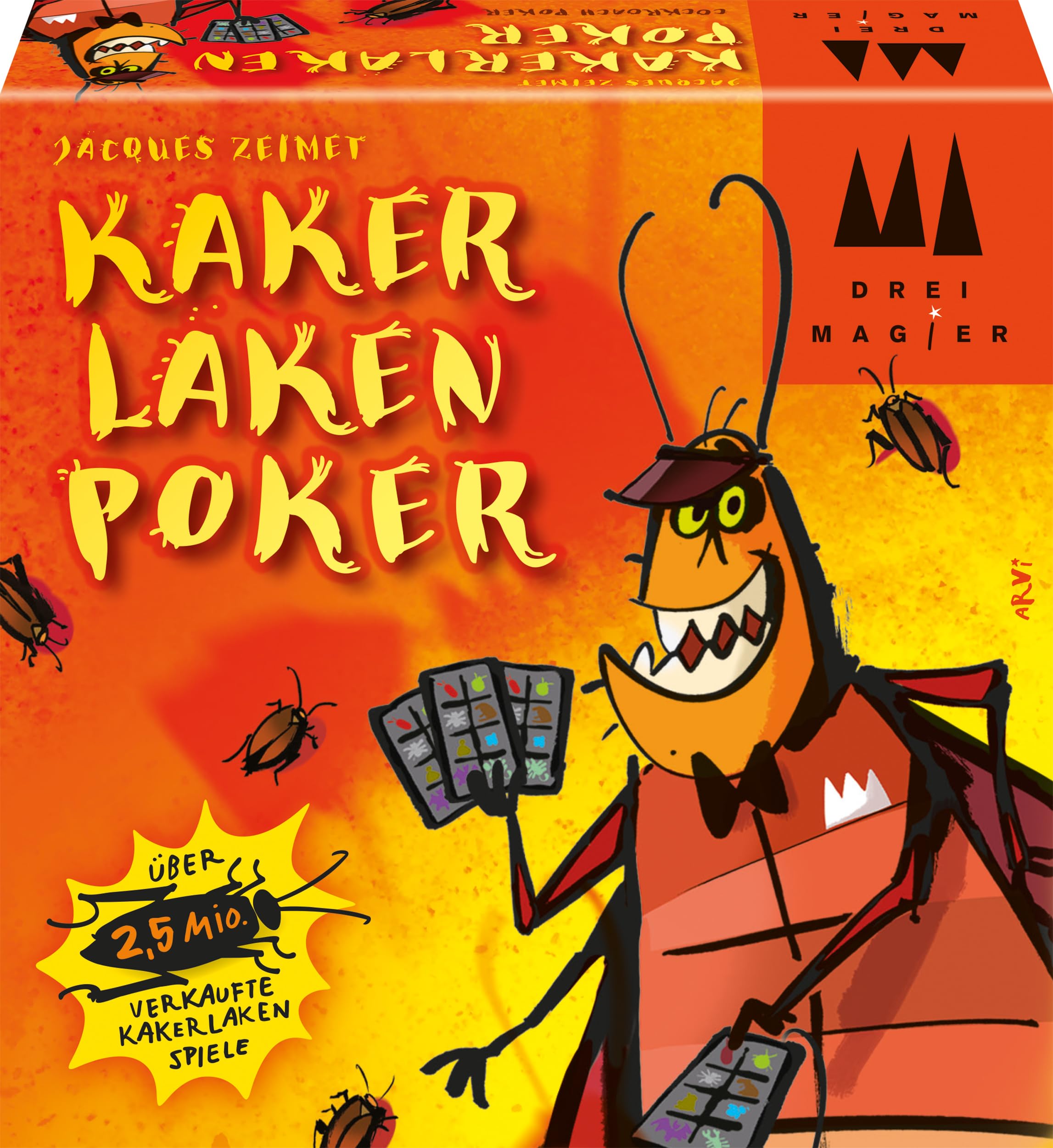 Schmidt Spiele 40829 Kakerlakenpoker, Drei Magier Kartenspiel