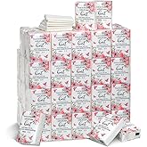 Seajan 120 Pack Christian Pocket Tissues Gifts Bulk 4 Ply Bible Verse Travel Packs Tissue Small Size Individual Pocket Packs Religious Party Favors for Church Wedding Home Travel(Elegant Style)