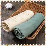 GSrenyu 2 Pcs Large Muslin Blanket 100x100 cm Baby Cloths Cotton view 5
