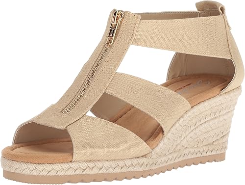 skechers brown wedge sandals
