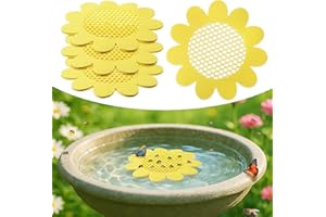 Enhon 4 Pack Bee Watering Station, 8.5 inch Sunflower Floating Bee Island, Butterfly Feeder, Pontoon Watering Station for Butterfly Insect Feeding, Bath and Outdoors Garden Decor