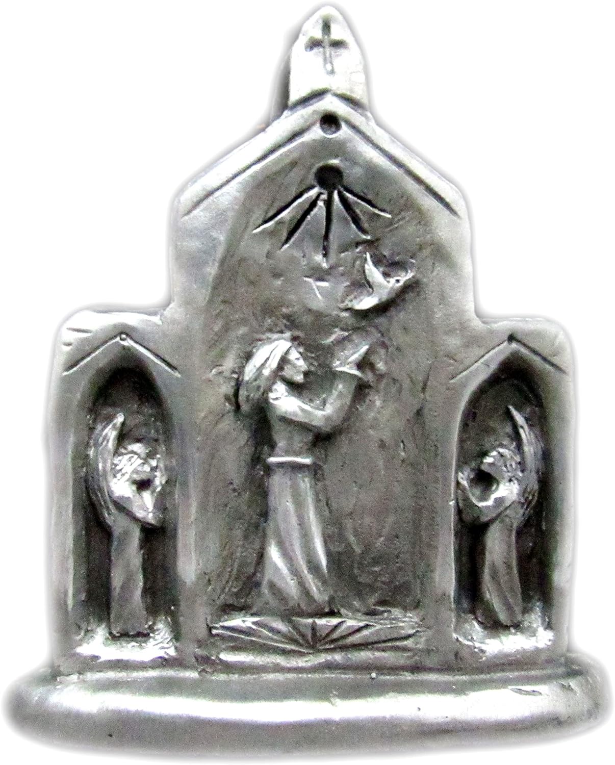 Mixed Media - St. Dymphna: Against Worry; Handmade Triptych