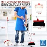 TDBS The Dustpan and Brush Store Long Handled Dustpan Set White Red view 9