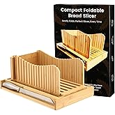Bamboo Bread Slicer for Homemade Bread, Precision Bread Slicer with Adjustable Thickness Settings - Premium Quality | Bread C