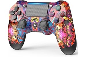 【Upgraded】 Wireless PS4 Remote Controller Compatible with Playstation 4/Slim/Pro with Dual Vibration/6-Axis Motion Sensor/Aud