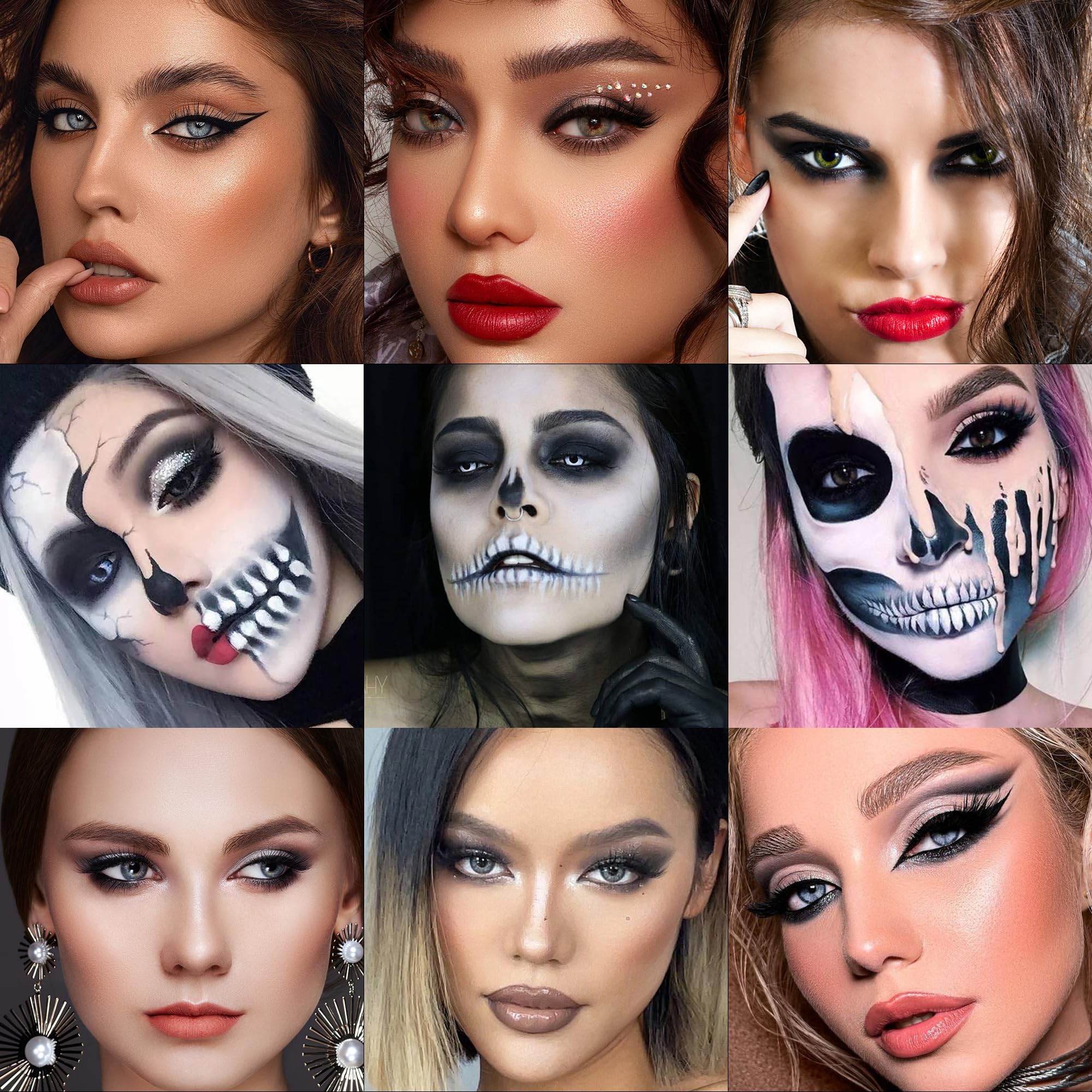 docolor Eyeshadow Palette 9 Colors Black Eyeshadow Gemstone Shadow Palette Highly Pigmented Mattes Shimmers Smokey Glitter Cream Colorful Powder Blendable Long Lasting Waterproof Makeup Palette