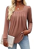 Funlingo 2023 Womens Long Sleeve Tops Dressy