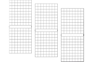 Econoco Portable 2’ x 5’ Black Grid Panels - Pack of 3 - PGP25B