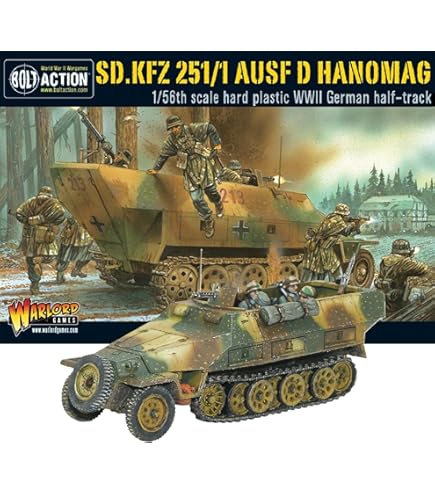 Warlord Games Sd.Kfz 250 (Alte) Demi-piste (options Pour Faire Des Variantes 250/1, 250/3 Ou 250/10) – Modèle à L'échelle 1