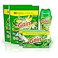 Gain Laundry Bundle: Flings Detergent Pacs (2x31ct), Dryer Sheets (2x34ct), Fireworks Scent Booster Beads (12.2 oz)