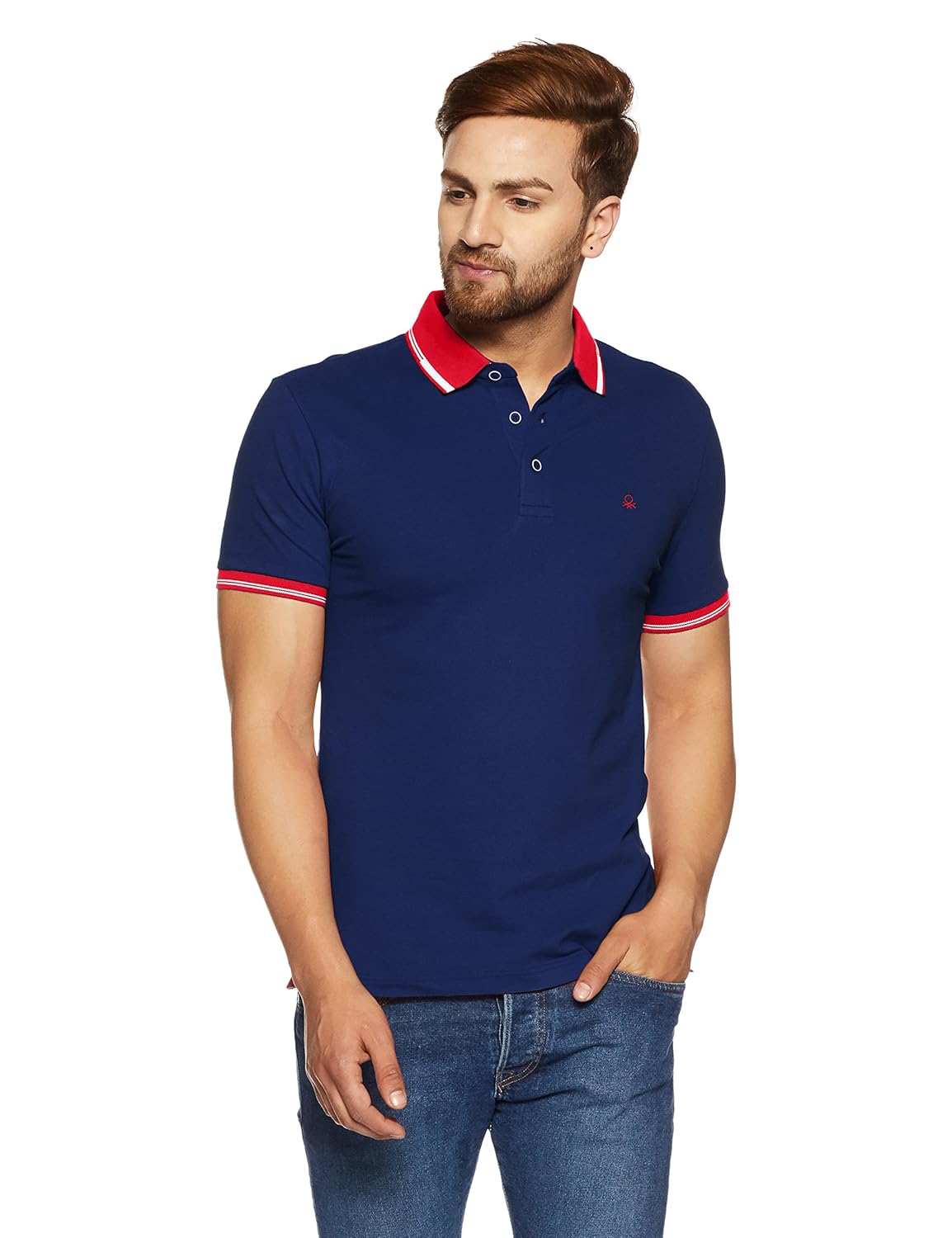united colors of benetton men's solid regular fit polo