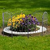 WELDUN Garden Fence 320cm x 61cm 10 Panels Rustproof Metal Barrier view 6