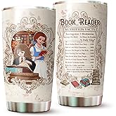 WOOKOO Book Lover Tumbler - Stainless Steel Insulated Drinking Cup - 20 oz - for Hot and Cold Drinks - Gift for Book Readers, Nerd, Bookworms
