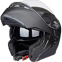 Full Face Motorcycle Helmet Dual Visor Sun Shield Flip up